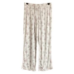 Womens Fashion by Mirabeau Lounge Pants Pink Floral Bouquet Size Large NWT